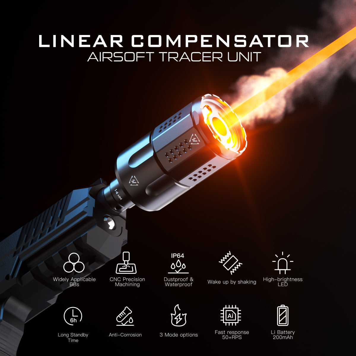 EMG x Strike Industries Linear Compensator Built-In Flare Mono Tracer