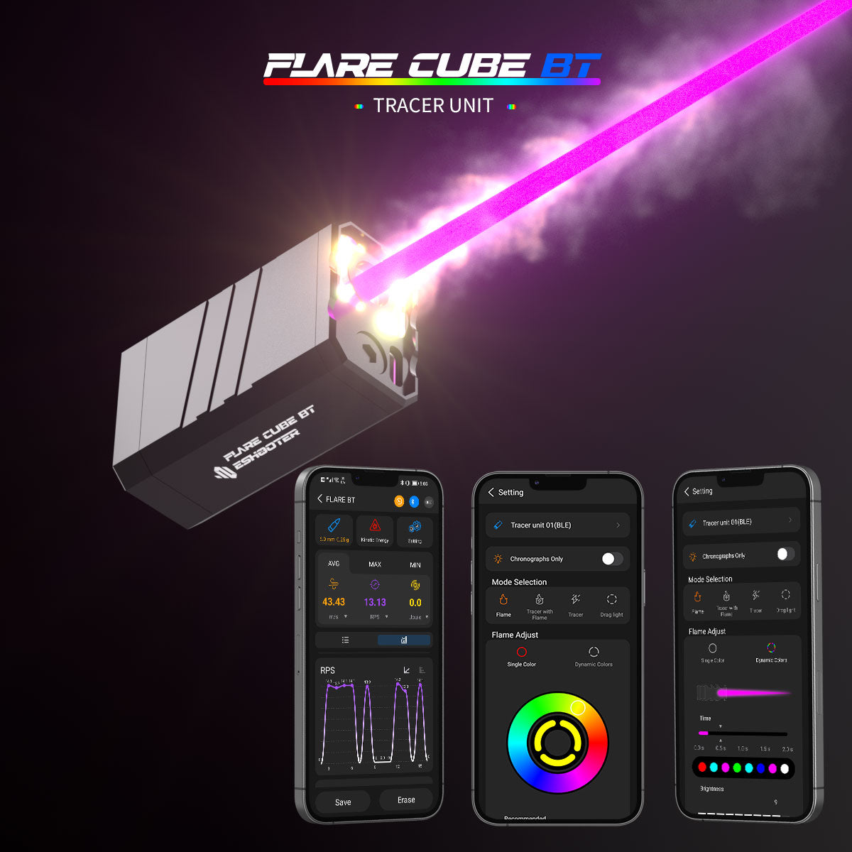 Eshooter Flare Cube BT Tracer Unit